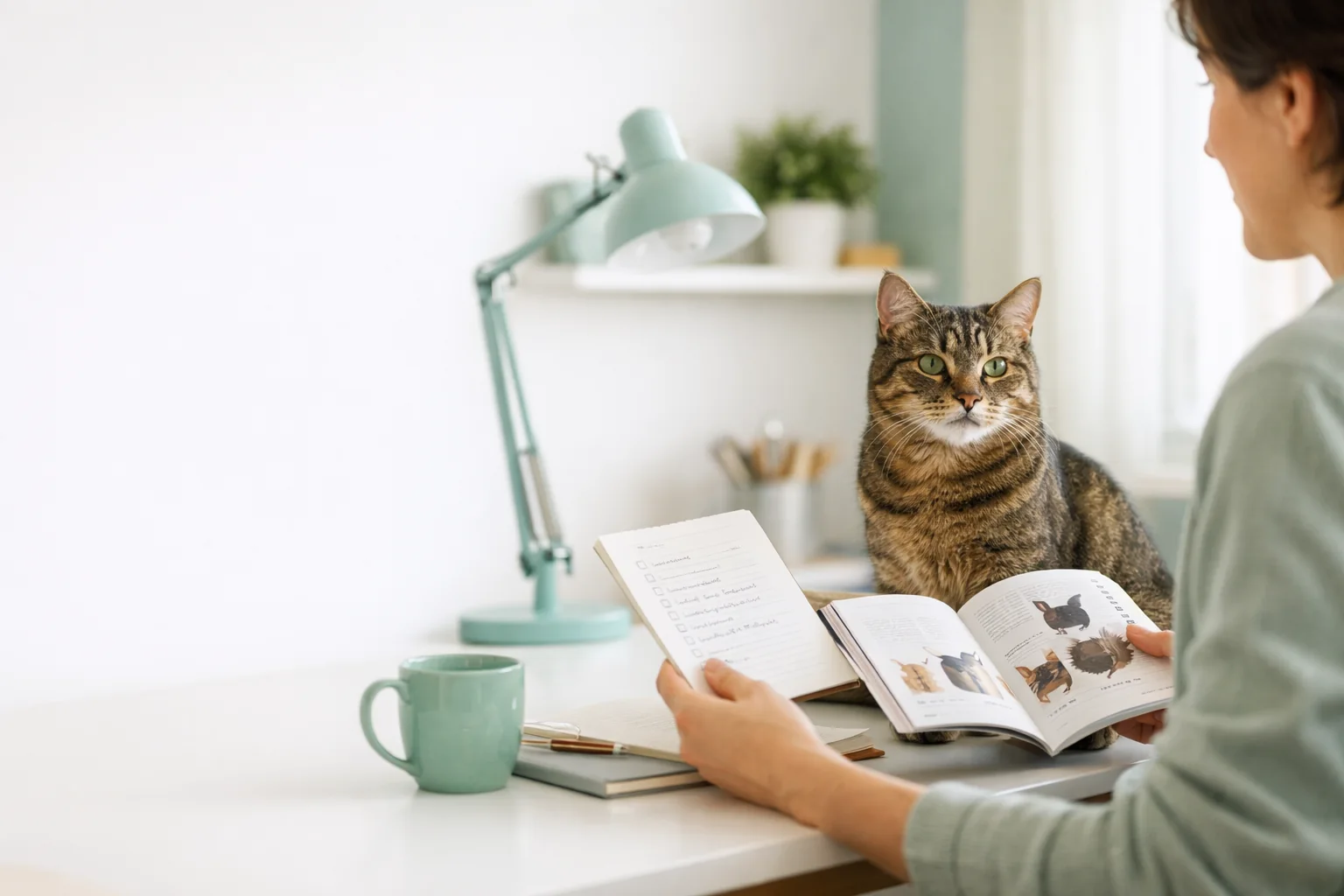 Aufmerksame Katze als Einstieg in das Katzensteckbrief-Wissensportal